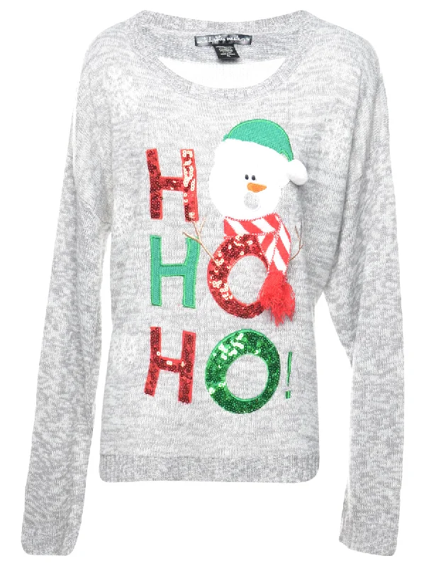 Snowman Christmas Jumper - XL Printed unclassified dresses