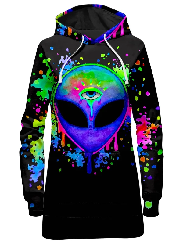 Splatter Alien Hoodie Dress High-low unclassified dresses