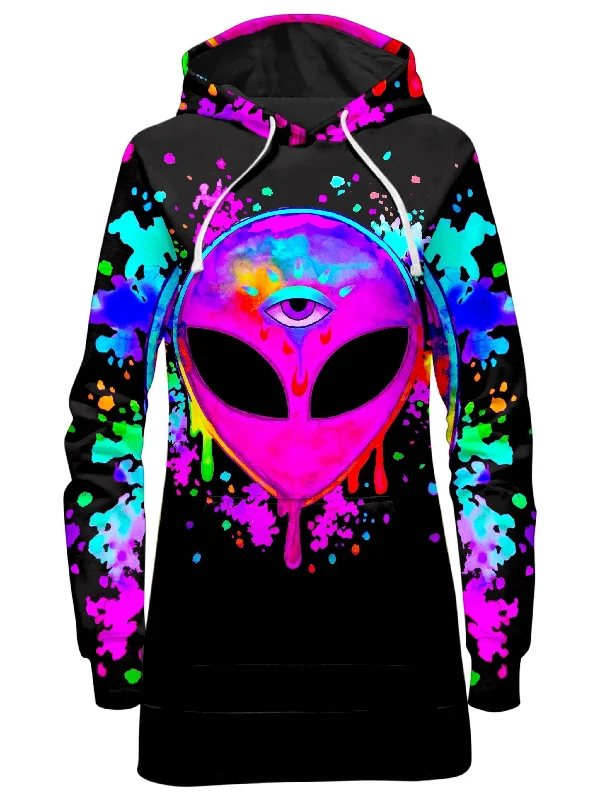 Splatter Alien Pink Hoodie Dress Office unclassified dresses