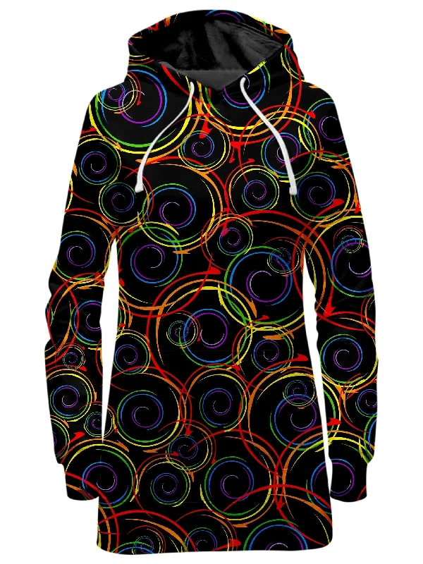 Swirl Abstract Hoodie Dress Fall unclassified dresses