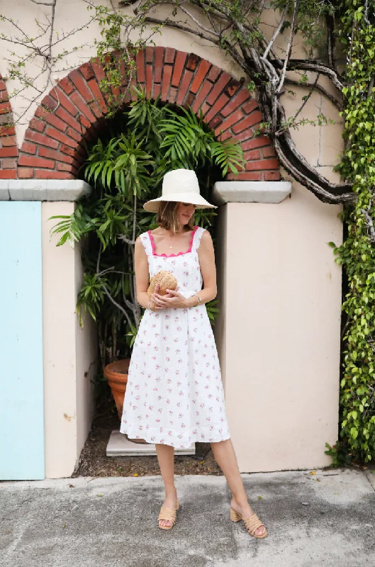 The RicRac Wendy Dress in White Roses Sequin unclassified dresses