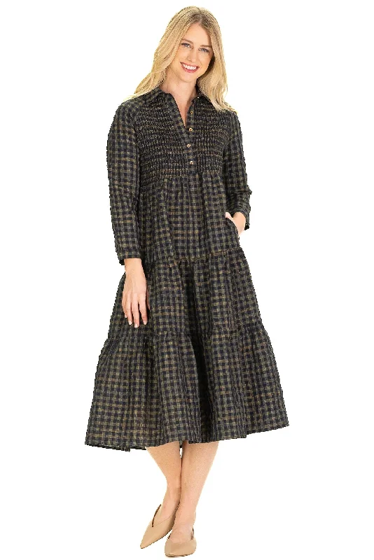 The Stephanie Dress in Navy Plaid Elegant unclassified dresses