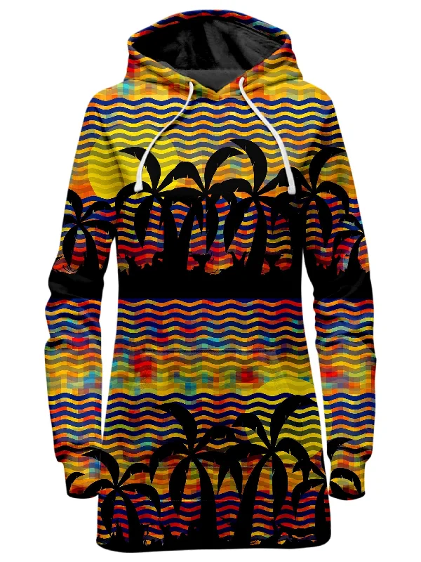 Trippy Tropical Nights Hoodie Dress High-low unclassified dresses