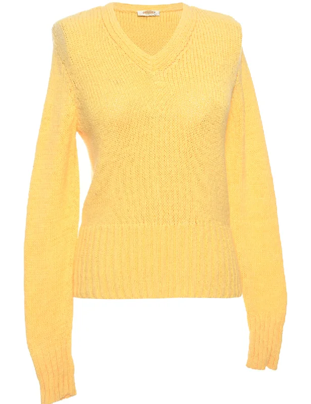 Yellow Talbots Jumper - L A-line unclassified dresses