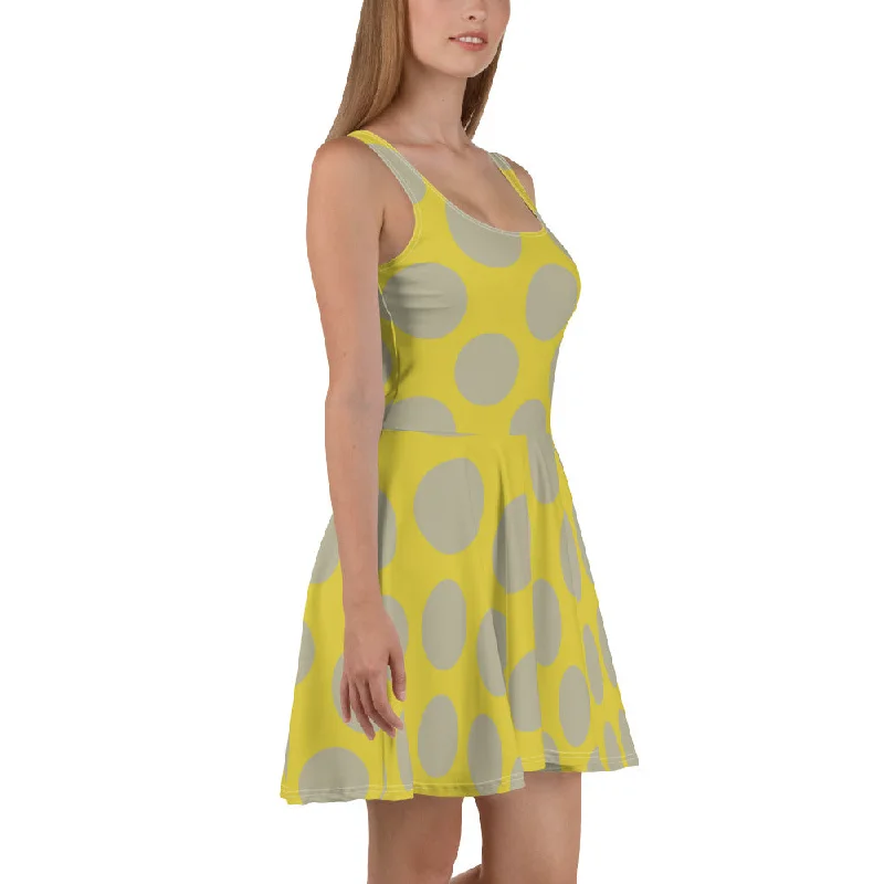 Chic Women’s Polka Dot Print Skater Dress, lioness-love Boohoo floral dresses