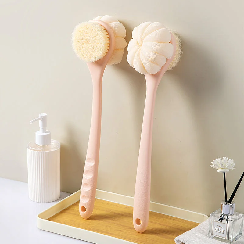 Double-Sided Soft Hair Long Handle Bath Brush YV475803 Summer Floral Maxi