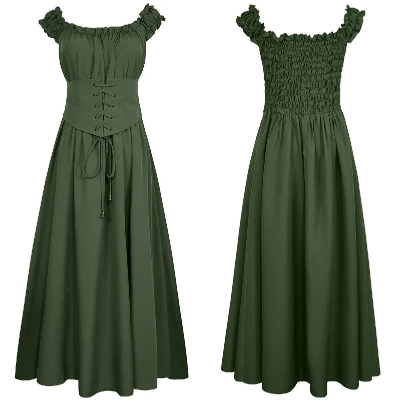 dark green dress