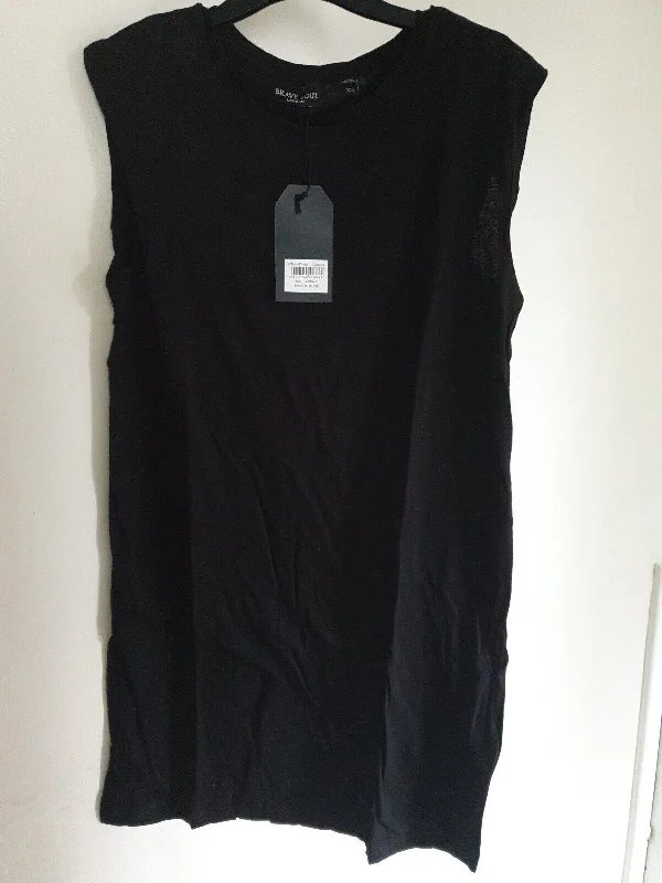 brave soul XS Black Tshirt Dress Ref Hv18 Soft Cotton Shirt