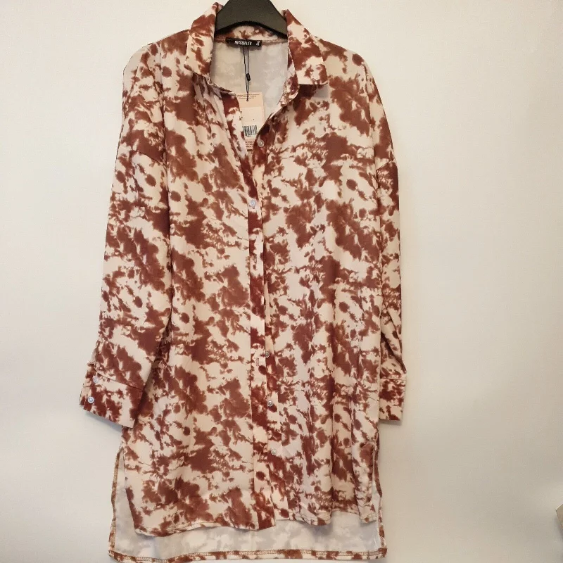 Missguided Brown Shirt Dress Size 12 ****Ref V334 Wrap Shirt Dress