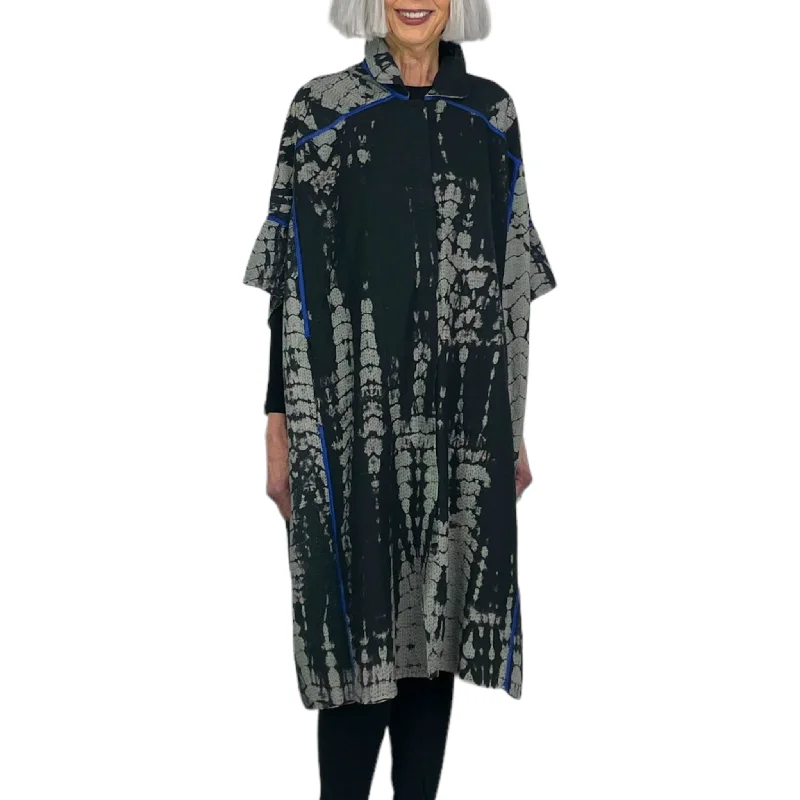 SERPENT PRINT/OMBRE DYED WIDE SHIRTDRESS Silk Shirt Dress